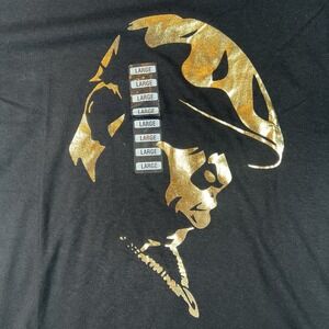 NOTORIOUS BIG BLACK AND GOLD T-SHIRT Y HYPNOTIZE. BAD BOY BIGGIE 90'S SIZE L